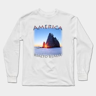 America - Washington - Rialto Beach sunset Long Sleeve T-Shirt